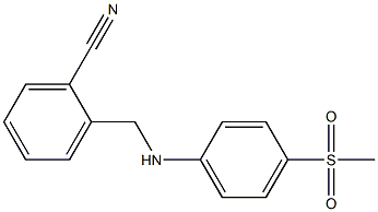 2-{[(4-methanesulfonylphenyl)amino]methyl}benzonitrile Struktur