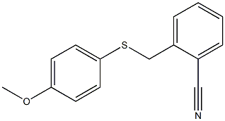 2-{[(4-methoxyphenyl)sulfanyl]methyl}benzonitrile Struktur