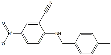 2-{[(4-methylphenyl)methyl]amino}-5-nitrobenzonitrile Struktur