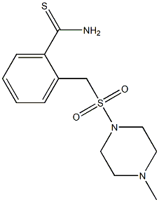 2-{[(4-methylpiperazine-1-)sulfonyl]methyl}benzene-1-carbothioamide Struktur