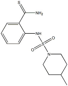 2-{[(4-methylpiperidine-1-)sulfonyl]amino}benzene-1-carbothioamide Struktur