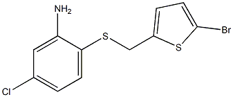 2-{[(5-bromothiophen-2-yl)methyl]sulfanyl}-5-chloroaniline Struktur