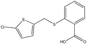 2-{[(5-chlorothiophen-2-yl)methyl]sulfanyl}benzoic acid Struktur