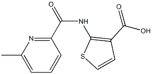 2-{[(6-methylpyridin-2-yl)carbonyl]amino}thiophene-3-carboxylic acid Struktur