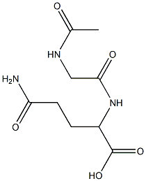 2-{[(acetylamino)acetyl]amino}-5-amino-5-oxopentanoic acid Struktur