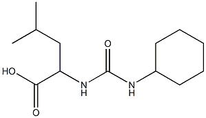 2-{[(cyclohexylamino)carbonyl]amino}-4-methylpentanoic acid Struktur