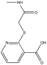 2-{[(methylcarbamoyl)methyl]sulfanyl}pyridine-3-carboxylic acid Struktur