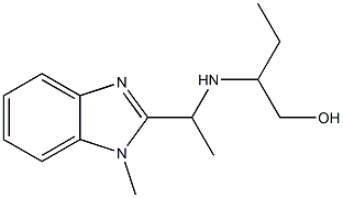 2-{[1-(1-methyl-1H-1,3-benzodiazol-2-yl)ethyl]amino}butan-1-ol Struktur