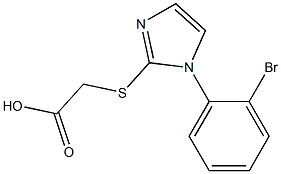 2-{[1-(2-bromophenyl)-1H-imidazol-2-yl]sulfanyl}acetic acid Struktur