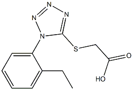 2-{[1-(2-ethylphenyl)-1H-1,2,3,4-tetrazol-5-yl]sulfanyl}acetic acid Struktur