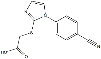 2-{[1-(4-cyanophenyl)-1H-imidazol-2-yl]sulfanyl}acetic acid Struktur