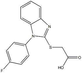 2-{[1-(4-fluorophenyl)-1H-1,3-benzodiazol-2-yl]sulfanyl}acetic acid Struktur