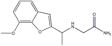 2-{[1-(7-methoxy-1-benzofuran-2-yl)ethyl]amino}acetamide Struktur