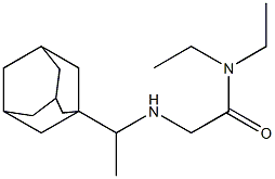 2-{[1-(adamantan-1-yl)ethyl]amino}-N,N-diethylacetamide Struktur