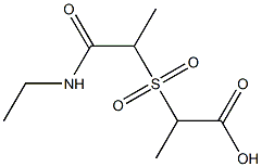 2-{[1-(ethylcarbamoyl)ethane]sulfonyl}propanoic acid Struktur