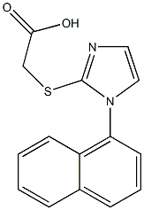 2-{[1-(naphthalen-1-yl)-1H-imidazol-2-yl]sulfanyl}acetic acid Struktur