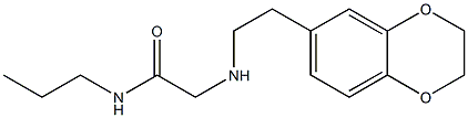 2-{[2-(2,3-dihydro-1,4-benzodioxin-6-yl)ethyl]amino}-N-propylacetamide Struktur