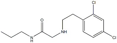 2-{[2-(2,4-dichlorophenyl)ethyl]amino}-N-propylacetamide Struktur