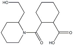 2-{[2-(2-hydroxyethyl)piperidin-1-yl]carbonyl}cyclohexanecarboxylic acid Struktur