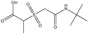 2-{[2-(tert-butylamino)-2-oxoethyl]sulfonyl}propanoic acid Struktur