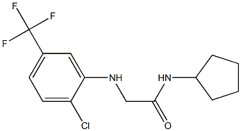 2-{[2-chloro-5-(trifluoromethyl)phenyl]amino}-N-cyclopentylacetamide Struktur