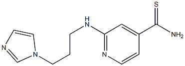 2-{[3-(1H-imidazol-1-yl)propyl]amino}pyridine-4-carbothioamide Struktur