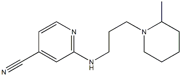 2-{[3-(2-methylpiperidin-1-yl)propyl]amino}isonicotinonitrile Struktur