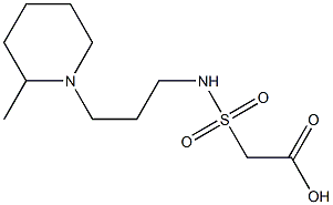 2-{[3-(2-methylpiperidin-1-yl)propyl]sulfamoyl}acetic acid Struktur