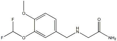 2-{[3-(difluoromethoxy)-4-methoxybenzyl]amino}acetamide Struktur