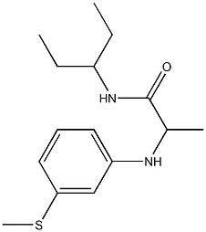 2-{[3-(methylsulfanyl)phenyl]amino}-N-(pentan-3-yl)propanamide Struktur