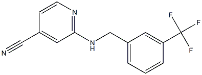 2-{[3-(trifluoromethyl)benzyl]amino}isonicotinonitrile Struktur