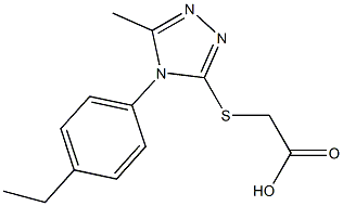 2-{[4-(4-ethylphenyl)-5-methyl-4H-1,2,4-triazol-3-yl]sulfanyl}acetic acid Struktur