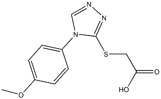 2-{[4-(4-methoxyphenyl)-4H-1,2,4-triazol-3-yl]sulfanyl}acetic acid Struktur