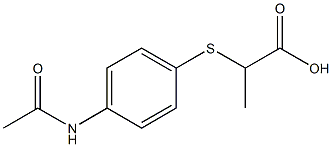 2-{[4-(acetylamino)phenyl]thio}propanoic acid Struktur