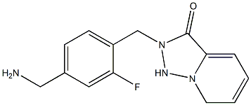 2-{[4-(aminomethyl)-2-fluorophenyl]methyl}-2H,3H-[1,2,4]triazolo[3,4-a]pyridin-3-one Struktur