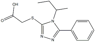 2-{[4-(butan-2-yl)-5-phenyl-4H-1,2,4-triazol-3-yl]sulfanyl}acetic acid Struktur