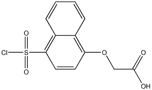 2-{[4-(chlorosulfonyl)naphthalen-1-yl]oxy}acetic acid Struktur