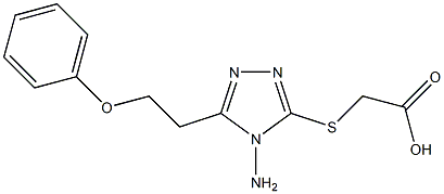 2-{[4-amino-5-(2-phenoxyethyl)-4H-1,2,4-triazol-3-yl]sulfanyl}acetic acid Struktur