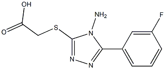 2-{[4-amino-5-(3-fluorophenyl)-4H-1,2,4-triazol-3-yl]sulfanyl}acetic acid Struktur