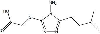 2-{[4-amino-5-(3-methylbutyl)-4H-1,2,4-triazol-3-yl]sulfanyl}acetic acid Struktur