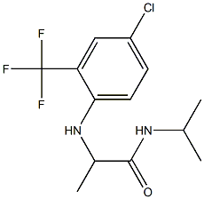 2-{[4-chloro-2-(trifluoromethyl)phenyl]amino}-N-(propan-2-yl)propanamide Struktur