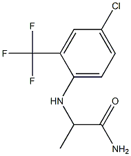 2-{[4-chloro-2-(trifluoromethyl)phenyl]amino}propanamide Struktur