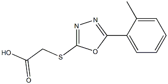 2-{[5-(2-methylphenyl)-1,3,4-oxadiazol-2-yl]sulfanyl}acetic acid Struktur