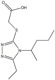 2-{[5-ethyl-4-(pentan-2-yl)-4H-1,2,4-triazol-3-yl]sulfanyl}acetic acid Struktur