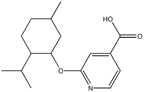 2-{[5-methyl-2-(propan-2-yl)cyclohexyl]oxy}pyridine-4-carboxylic acid Struktur