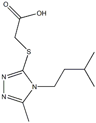 2-{[5-methyl-4-(3-methylbutyl)-4H-1,2,4-triazol-3-yl]sulfanyl}acetic acid Struktur