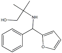 2-{[furan-2-yl(phenyl)methyl]amino}-2-methylpropan-1-ol Struktur