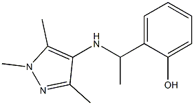 2-{1-[(1,3,5-trimethyl-1H-pyrazol-4-yl)amino]ethyl}phenol Struktur