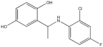 2-{1-[(2-chloro-4-fluorophenyl)amino]ethyl}benzene-1,4-diol Struktur