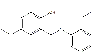 2-{1-[(2-ethoxyphenyl)amino]ethyl}-4-methoxyphenol Struktur